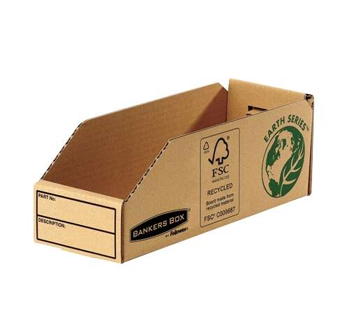 Fellowes Bankers Box Earth Bandeja de Carton 98mm - Montaje Manual - Carton Reciclado Certificacion FSC - Color Marron - Cantidad: 50
