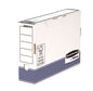 Fellowes Bankers Box Caja de Archivo Definitivo 80mm Folio - Montaje Fastfold - Carton con Certificacion FSC - Medidas Internas 80x 360x255mm - Color Blanco/Azul