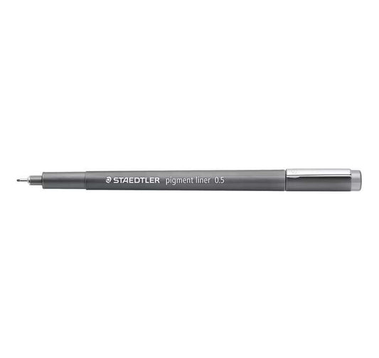 Staedtler Pigment Liner 308 Rotulador Calibrado - Trazo 0.5mm - Secado Rapido - Color Gris - Cantidad: 10