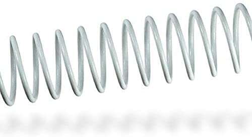 Fellowes Pack de 100 Espirales Metalicas 12mm - Hasta 80 Paginas - Color Blanco