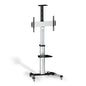 Aisens Soporte de Suelo Eco con Ruedas - Bandeja para DVD y Soporte de Camara (TV de 37?-70?) - Color Plata