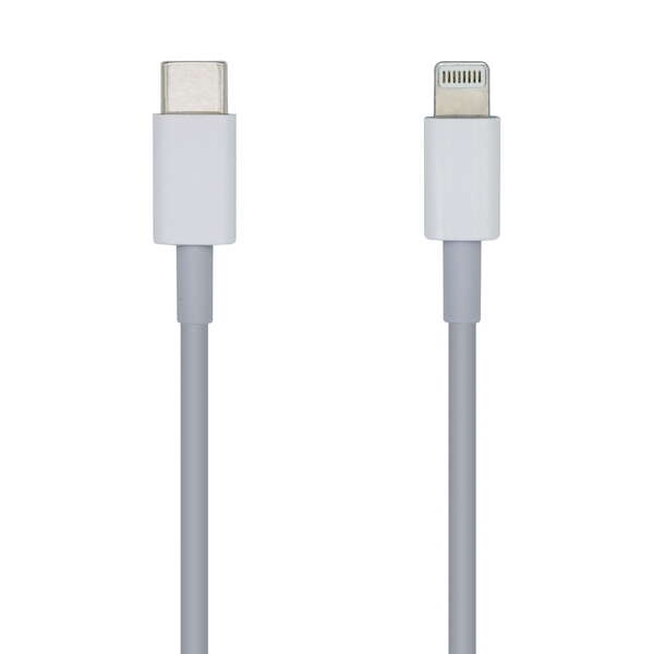 Aisens Cable Lightning a USB-C USB 2.0 - Lightning/M-USB-C/M - 1.0m - Color Blanco