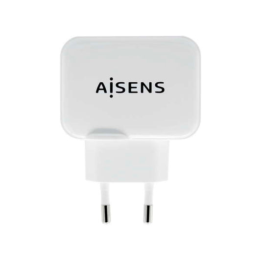 Aisens Cargador USB 17W 5V/3.4A - 2xUSB con Control AI - Color Blanco
