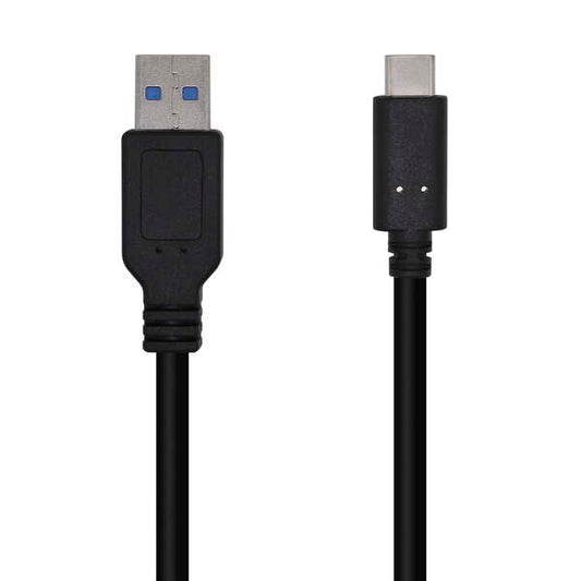 Aisens Cable USB 3.1 Gen2 10Gbps 3A - Tipo USB-C/M-A Macho - 1.5m - Color Negro