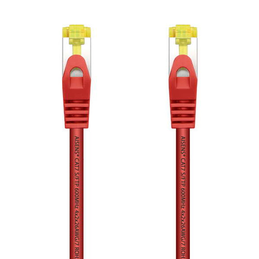 Aisens Cable de Red Latiguillo RJ45 LSZH Cat.7 600 MHz S/FTP PIMF AWG26 - 0.5M - Color Rojo