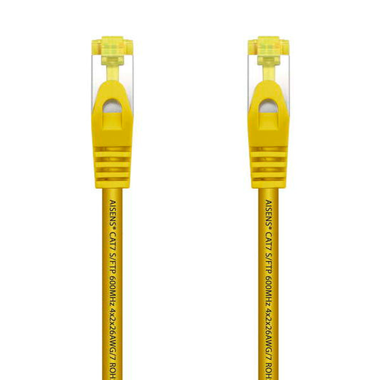 Aisens Cable de Red Latiguillo RJ45 LSZH Cat.7 600 MHz S/FTP PIMF AWG26 - 0.5M - Color Amarillo
