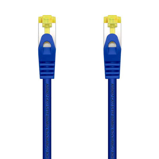 Aisens Cable de Red Latiguillo RJ45 LSZH Cat.7 600 MHz S/FTP PIMF AWG26 - 25cm - Color Azul