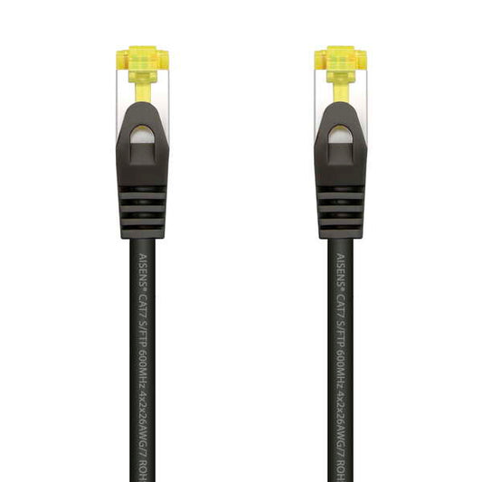 Aisens Cable de Red Latiguillo RJ45 LSZH Cat.7 600 MHz S/FTP PIMF AWG26 - 2.0M - Color Negro