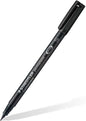 Staedtler Lumocolor Permanent 313 Rotulador Permanente de Punta Fina - Trazo 0.4mm - Secado Rapido - Color Negro - Cantidad: 10