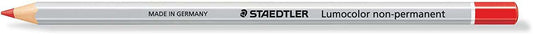 Staedtler Lumocolor 108 Lapiz de Color Hexagonal - Especial para Superfiices Lisas - Marcado Opaco - Color Rojo - Cantidad: 12