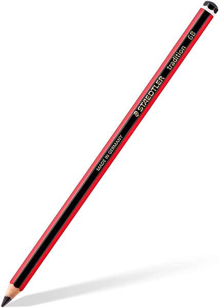 Staedtler Tradition 110 Lapiz de Grafito Hexagonal - Mina 6B - Resistencia a la Rotura - Madera Bosques Sostenible - Cantidad: 12