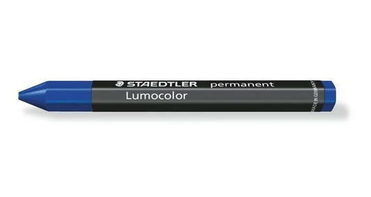 Staedtler Lumocolor Permanent Omnigraph 236 Cera Permanente Hexagonal - Resistente al Agua - Diametro 12mm Aprox - Color Azul - Cantidad: 12
