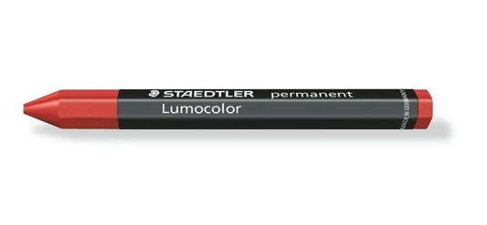 Staedtler Lumocolor Permanent Omnigraph 236 Cera Permanente Hexagonal - Resistente al Agua - Diametro 12mm Aprox - Color Rojo - Cantidad: 12