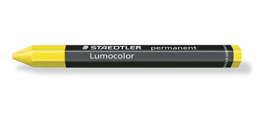 Staedtler Lumocolor Permanent Omnigraph 236 Cera Permanente Hexagonal - Resistente al Agua - Diametro 12mm Aprox - Color Amarillo - Cantidad: 12