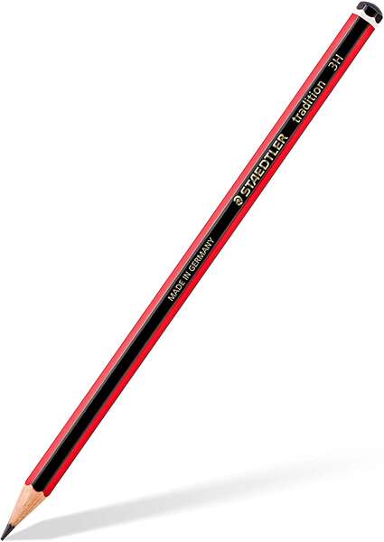 Staedtler Tradition 110 Lapiz de Grafito Hexagonal - Mina 3H - Resistencia a la Rotura - Madera Bosques Sostenible - Cantidad: 12