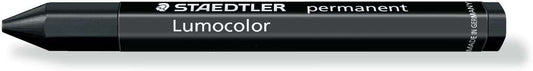 Staedtler Lumocolor Permanent Omnigraph 236 Cera Permanente Hexagonal - Resistente al Agua - Diametro 12mm Aprox - Color Negro - Cantidad: 12