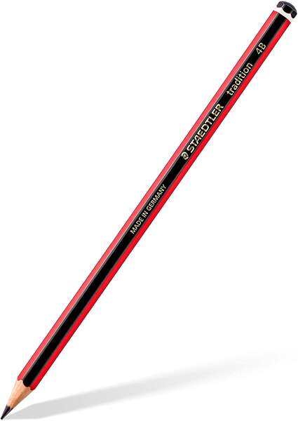Staedtler Tradition 110 Lapiz de Grafito Hexagonal - Mina 4B - Resistencia a la Rotura - Madera Bosques Sostenible - Cantidad: 12