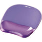 Fellowes Crystal Alfombrilla con Reposamuñecas de Gel - Resistente a las Manchas - 20x23cm - Color Violeta