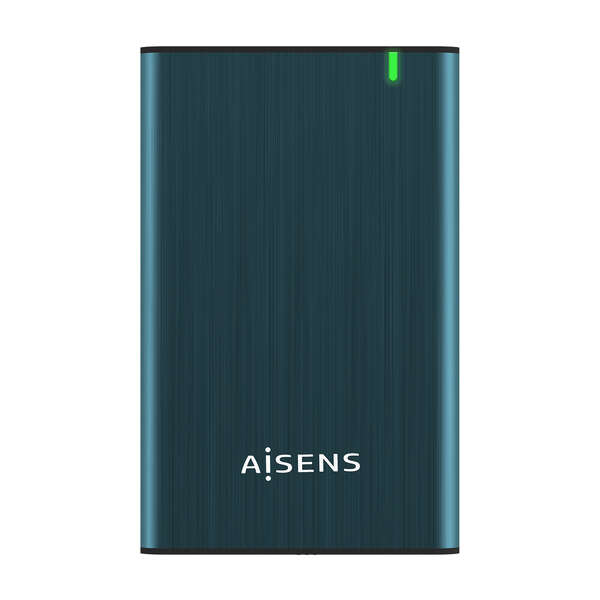 Aisens Caja Externa 2.5? para Discos Duros 9.5mm SATA I, II y III a USB 3.0/USB 3.1 GEN1 - Color Azul Pacifico