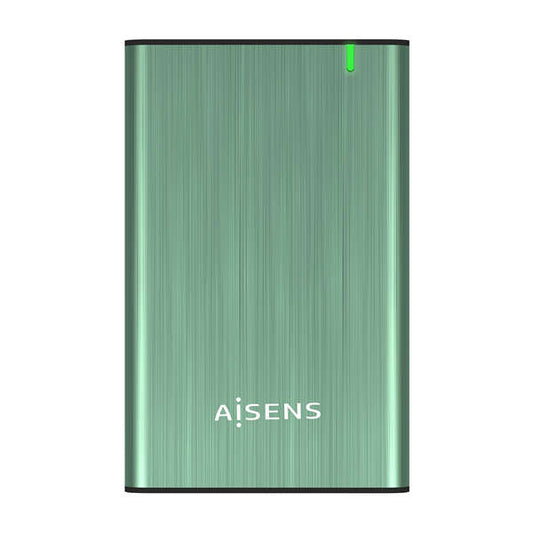 Aisens Caja Externa 2.5? para Discos Duros 9.5mm SATA I, II y III a USB 3.0/USB 3.1 GEN1 - Color Verde Primavera