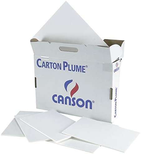 Canson Pack de 28 Paneles de Carton Pluma - 29.7x42cm - 3mm - Color Blanco