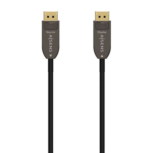 Aisens Cable DisplayPort AOC V1.4 8K@60HZ 4K@120Hz 4:4:4 32.4GBPS - DP/M-DP/M - 20M - Color Negro