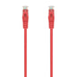 Aisens Cable de Red Latiguillo RJ45 LSZH Cat.6A 500 MHZ UTP AWG24 - 0.50m - Libre de Halogenos - 10 Gigabit/s - Color Rojo