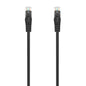 Aisens Cable de Red Latiguillo RJ45 LSZH Cat.6A 500 MHZ UTP AWG24 - 0.25m - Libre de Halogenos - 10 Gigabit/s - Color Negro