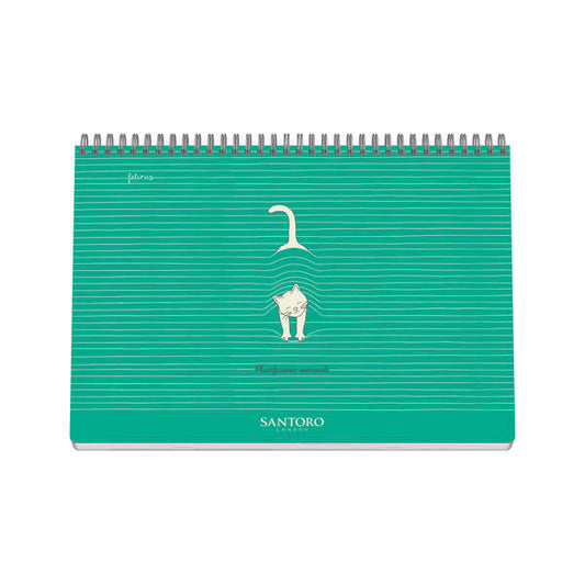 Dohe Santoro Felines Planificador Perpetuo Espiral Wireo Tapa Semirigida - Encuadernacion Horizontal Tamaño A4 - Interior Semana Vista 64 Hojas - Hojas Impresas a 2 Colores