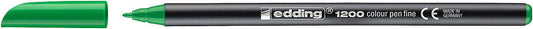 Edding 1200 Rotulador - Punta Redonda - Trazo 1mm - Tinta con Base de Agua - Color Verde Neon - Cantidad: 10
