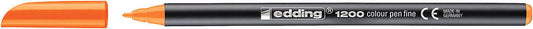 Edding 1200 Rotulador - Punta Redonda - Trazo 1mm - Tinta con Base de Agua - Color Naranja Neon - Cantidad: 10