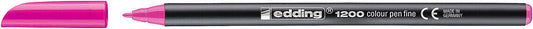 Edding 1200 Rotulador - Punta Redonda - Trazo 1mm - Tinta con Base de Agua - Color Rosa Neon - Cantidad: 10
