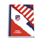 Dohe Atletico de Madrid Coraje y Corazon Cuaderno Espiral con Cubierta en Carton Forrado - Tamaño A4 de 100 Hojas 90gr - Hojas Microperforadas con 4 Taladros - Cuadricula 5mm