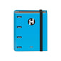 Dohe Serie Icon Carpeta de 4 Anillas Formato A5 con Recambio de 100 Hojas de 90 gr y 4 Taladros - Cierre con Goma Elastica - Anillas de 25mm - Color Azul Claro