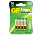 GP Pack de 4 Pilas Super Alcalinas LR03 AAA 1.5V