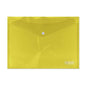 Ingraf Sobre Portadocumentos A4 - Cierre de Broche - Polipropileno Cristal Transparente - Color Amarillo - Cantidad: 10