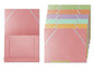 Bismark Pack de 6 Carpetas de Solapa Polipropileno - Tamaño A4 - Cierre con Gomas - Colores Surtidos Pastel
