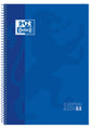 Oxford Europeanbook 1 Cuaderno Espiral Formato A4+ Cuadriculado 5x5mm - 80 Hojas - Banda de Color - Tapa Extradura Brillante - Color Azul Marino