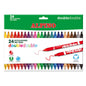 Alpino Pack de 24 Rotuladores de Doble Punta - Caja 20+4 - Pinta Grueso o Fino con un Mismo Rotulador - Superbrillantes y Superlavables - Colores Surtidos