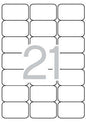 Apli Etiquetas Blancas Permanentes 63.5 x 38.1mm 25 Hojas