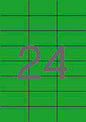 Apli Etiquetas Verdes Permanentes 70.0 x 37.0mm 20 Hojas
