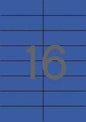 Apli Etiquetas Azules Permanentes 105.0 x 37.0mm 20 Hojas
