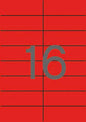 Apli Etiquetas Rojas Permanentes 105.0 x 37.0mm 20 Hojas