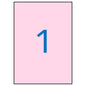Apli Etiquetas Rosa Pastel Permanentes 210.0 x 297.0mm 20 Hojas