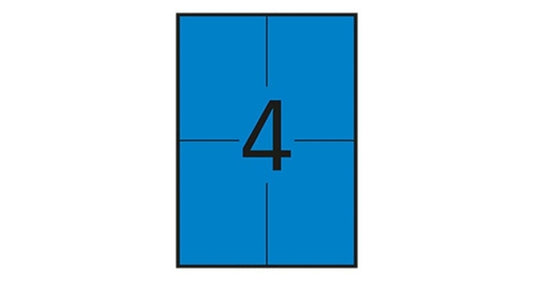 Apli Etiquetas Azules Permanentes 105.0 x 148.0mm 20 Hojas