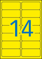 Apli Etiquetas Amarillas Permanentes 99.1 x 38.1mm 20 Hojas