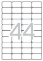 Apli Etiquetas Translucidas Resistentes Intemperie 48.5 x 25.4mm 20 Hojas