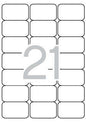 Apli Etiquetas Translucidas Resistentes Intemperie 63.5 x 38.1mm 20 Hojas