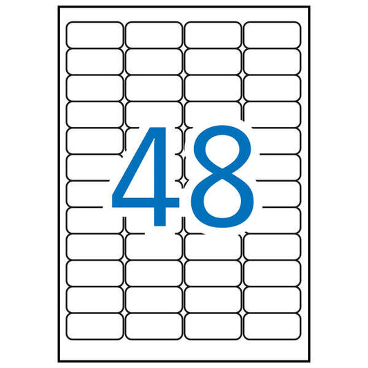 Apli Etiquetas Blancas de Seguridad 45.7 x 21.2mm 10 Hojas