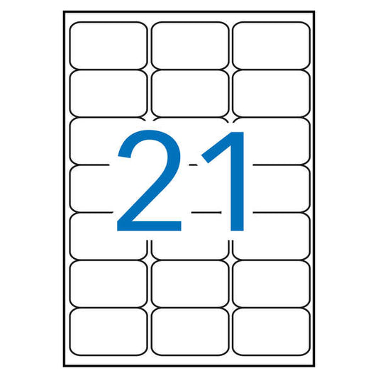 Apli Etiquetas Blancas Resistentes Intemperie 63.5 x 38.1mm 20 Hojas